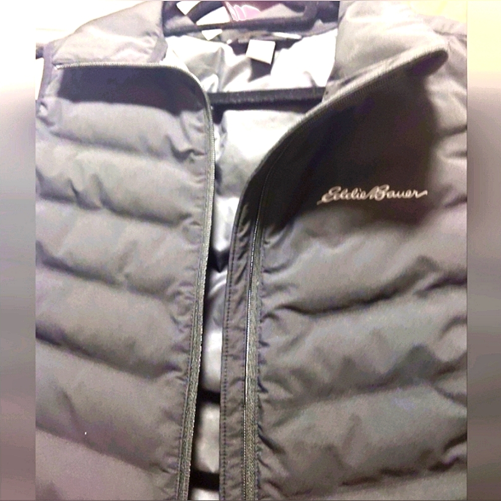 EDDIE BAUER MOTIONLOFT BLACK HYBRID VEST, NEW, WOMENS LARGE